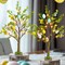 2 Pack Easter Lighted Tree Decoration, 26 Inch 24 LED Battery Operated Pre-lit Egg Tree with Timer